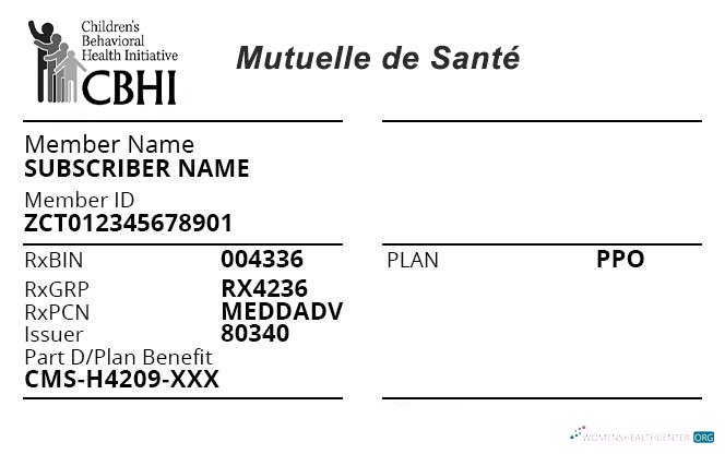 Download Rwanda health insurance card Photoshop template